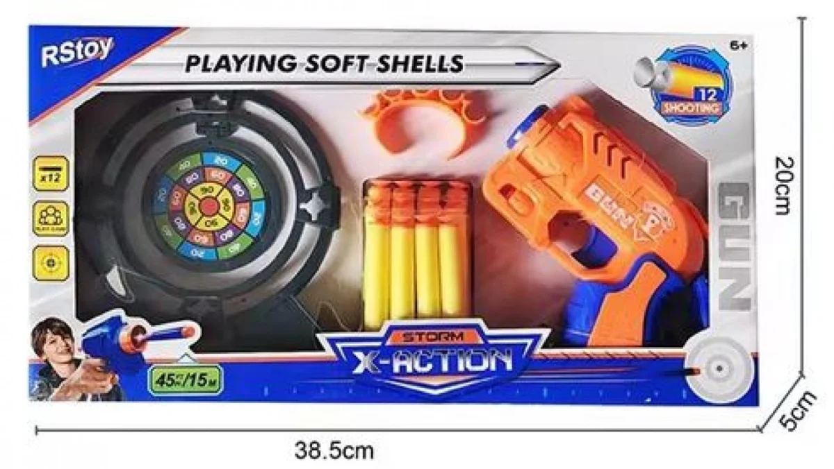 Παιδικό Παιχνίδι Πιστόλι - Εκτοξευτής με 12 Βέλη