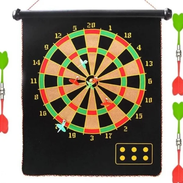 Μαγνητικός Στόχος Διπλής Όψης με 6 Βελάκια 50x42εκ. 24187