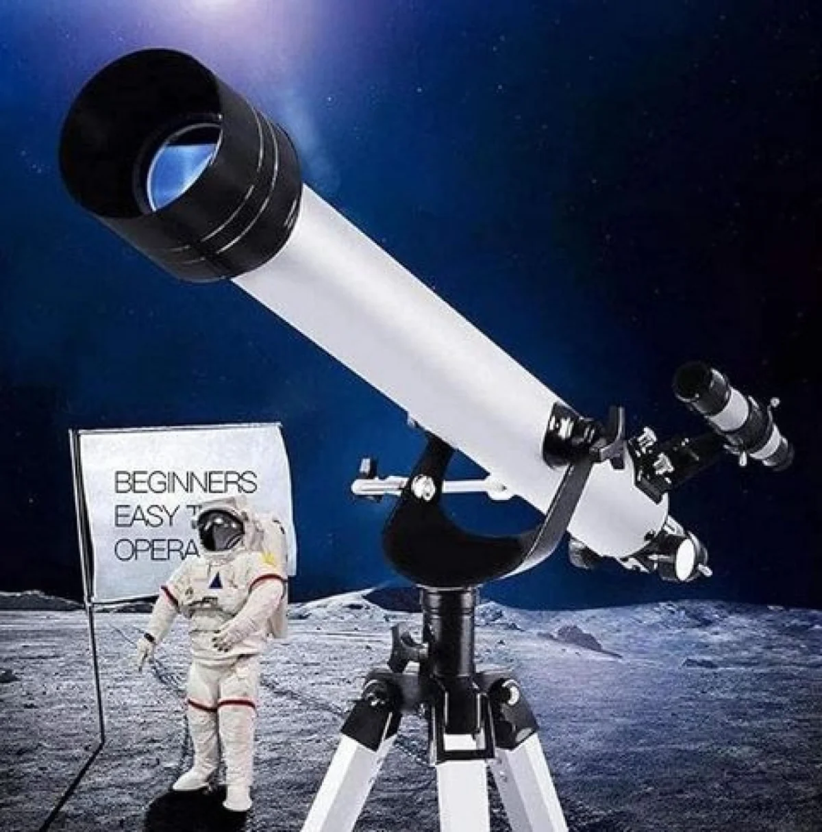 Ερασιτεχνικό Αστρονομικό Τηλεσκόπιο με Zoom 60x, Τρίποδο & Διόπτρα για Παιδιά και Αρχάριους C2158