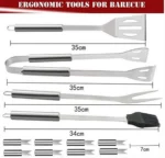 Σετ Εργαλείων BBQ από Ανοξείδωτο Ατσάλι με Θήκη 8 τμχ