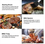 Σετ Εργαλείων BBQ από Ανοξείδωτο Ατσάλι με Θήκη 8 τμχ