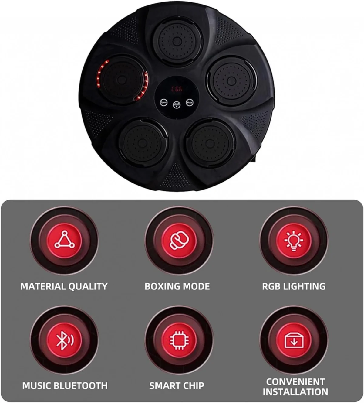 Επιτοίχια Συσκευή Προπόνησης Πυγμαχίας με Bluetooth, Smart Music Boxing Machine