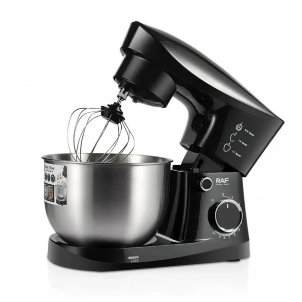 Μίξερ Χειρός 1500W Μαύρο με Ανοξείδωτο Κάδο R.6604 RAF