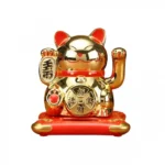 Χρυσή Γάτα Καλωσορίσματος10x9.5εκ 83310 που Λειτουργεί με τον Ηλιο Χωρίς Μπαταρίες - Feng Shui Welcome Cat Solar