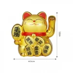 Χρυσή Γάτα Καλωσορίσματος 5εκ σε Προθήκη 63x53x47χιλ 83316 που Λειτουργεί με τον Ηλιο Χωρίς Μπαταρίες - Feng Shui Welcome Cat Solar