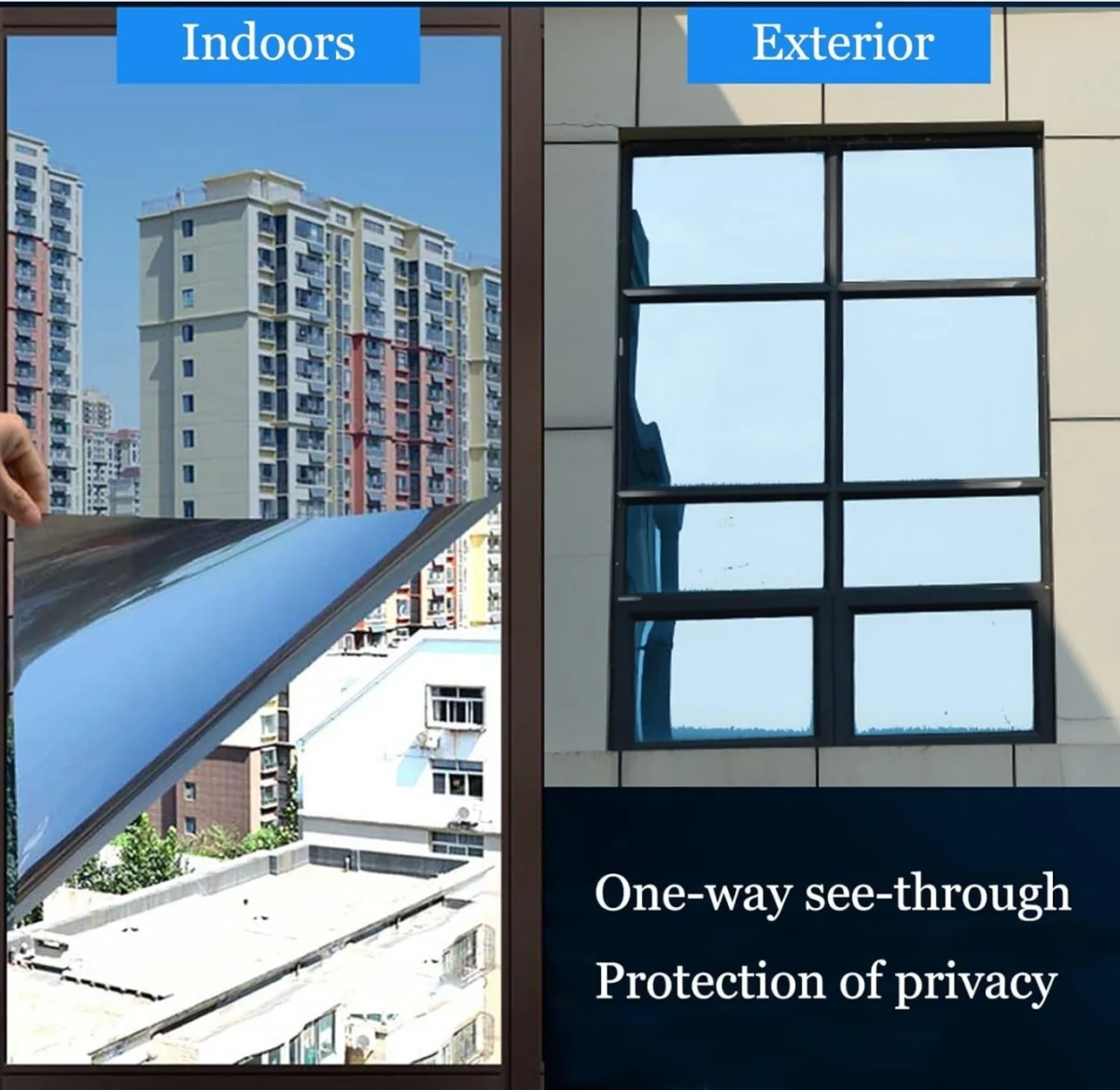 Αντηλιακή Μεμβράνη Κτιρίων & Αυτοκινήτου, Καθρέπτης , Φιλμ Ρολό 4.00x1.00m