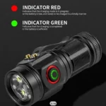 Super Bright Mini Επαναφορτιζόμενος Φακός LED με 3 Led και 5 Λειτουργίες Φωτισμού W5182