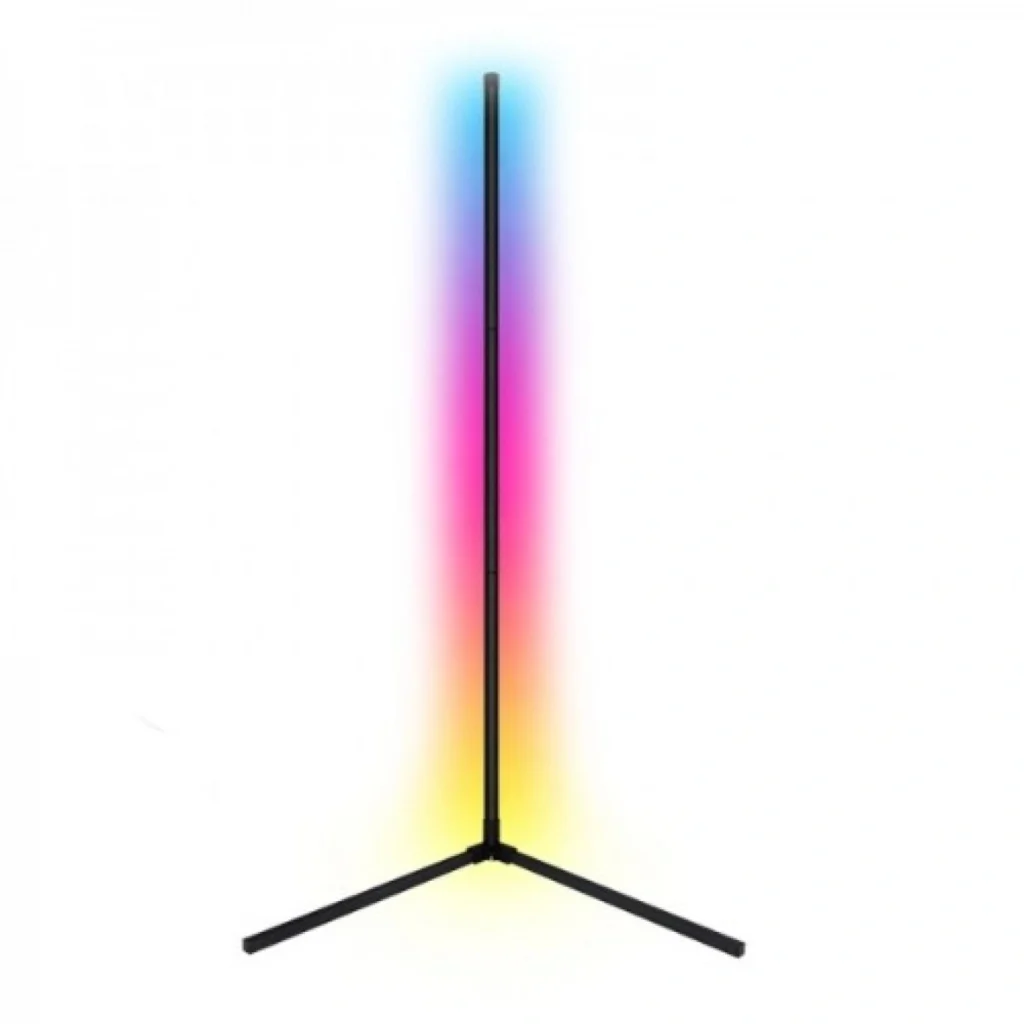 RGB Γωνιακό Επιδαπέδιο Ατμοσφαιρικό Φωτιστικό Αλουμινίου Ράγα LED με Τηλεχειρισμό OEM – Μαύρο