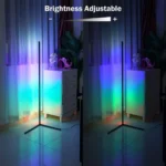 RGB Γωνιακό Επιδαπέδιο Ατμοσφαιρικό Φωτιστικό Αλουμινίου Ράγα LED με Τηλεχειρισμό OEM – Μαύρο