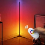 RGB Γωνιακό Επιδαπέδιο Ατμοσφαιρικό Φωτιστικό Αλουμινίου Ράγα LED με Τηλεχειρισμό OEM – Μαύρο