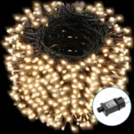 Χριστουγεννιάτικα Λαμπάκια Ρεύματος με Πράσινο Καλώδιο 50m με Θερμό Φωτισμό και 8 Προγράμματα Λειτουργίας 29945