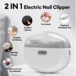 Φορητός Αυτόματος Νυχοκόπτης & Τροχός Μανικιούρ – Λευκό