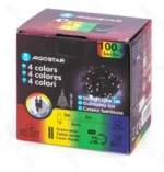 Χριστουγεννιάτικα Λαμπάκια Ρεύματος με Πράσινο Καλώδιο 5m με Πολύχρωμο Φωτισμό και 8 Προγράμματα Λειτουργίας 29952