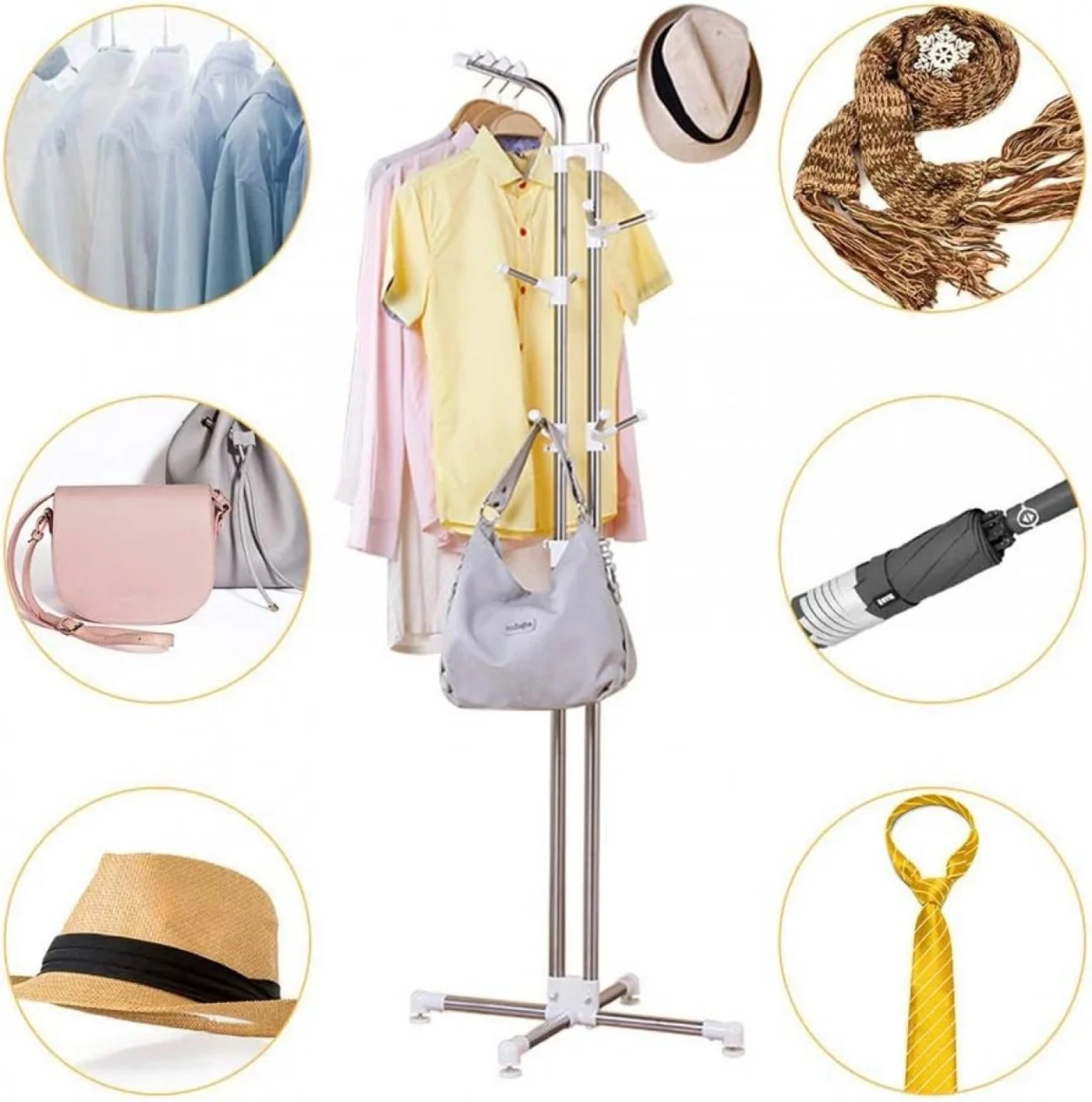 Μεταλλικός Καλόγερος με 4 Πόδια 120-178cm