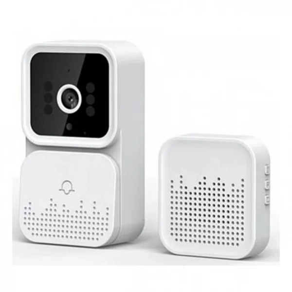 Ασύρματο Κουδούνι Θυροτηλέφωνο WiFi με Κάμερα Ασφαλείας Mini DoorBell 986301 Λευκό