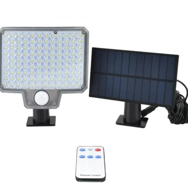 Ηλιακό Φωτιστικό Τοίχου με Αισθητήρα Κίνησης & Φωτοκύτταρο 1W 102 LED LF-1728A