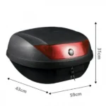 Μπαγκαζιέρα Μοτοσυκλέτας 51Lt με Ανακλαστικές Επιφάνειες