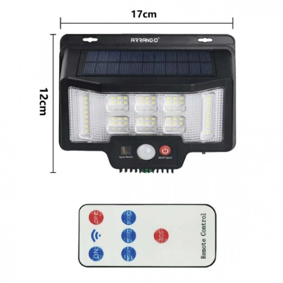 LED Ηλιακό Πλαστικό Φωτιστικό Εξωτερικού Χώρου GD-188 GDPLUS