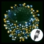 Χριστουγεννιάτικα Λαμπάκια Ρεύματος με Πράσινο Καλώδιο 10m με Πολύχρωμο Φωτισμό και 8 Προγράμματα Λειτουργίας 29977