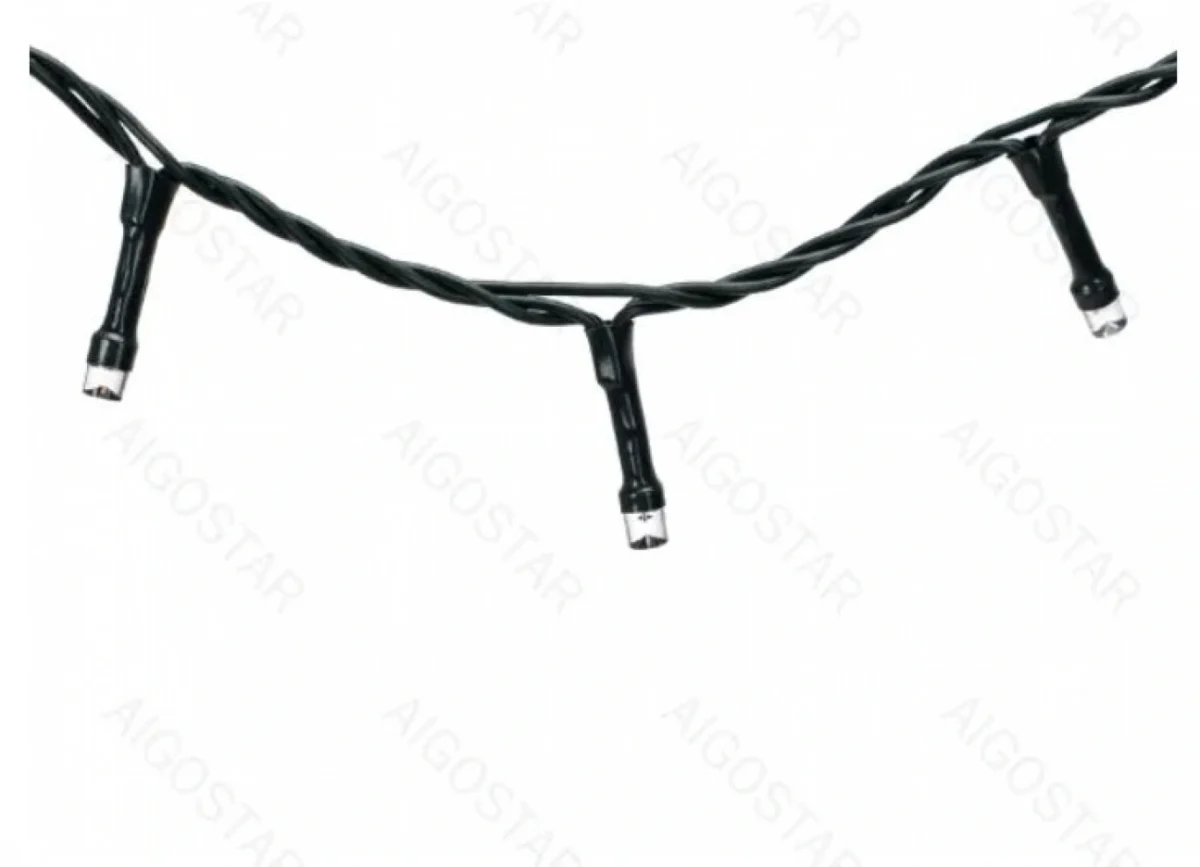 Χριστουγεννιάτικα Λαμπάκια Ρεύματος με Πράσινο Καλώδιο 10m με Πολύχρωμο Φωτισμό και 8 Προγράμματα Λειτουργίας 29977