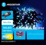 Χριστουγεννιάτικα Λαμπάκια Ρεύματος με Πράσινο Καλώδιο 5m με Λευκό Ψυχρό Φωτισμό και 8 Προγράμματα Λειτουργίας 30091