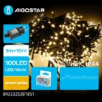 Χριστουγεννιάτικα Λαμπάκια Ρεύματος με Πράσινο Καλώδιο 5m με Θερμό Φωτισμό και 8 Προγράμματα Λειτουργίας 30088