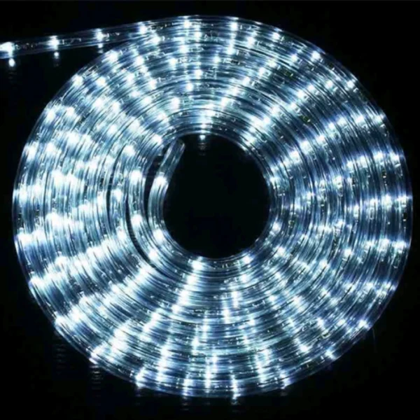 Ηλιακά Χριστουγεννιάτικα Λαμπάκια Φωτοσωλήνα 10m - Λευκό Ψυχρό LED με Φωτοβολταϊκό Πάνελ