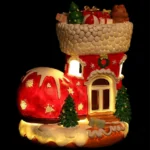 Χριστουγεννιάτικο Διακοσμητικό, Μπότα με Δώρα, Πήλινο με Φως και Μουσική - (19,5x16cm)