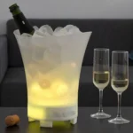 Φωτιζόμενη Ακρυλική Σαμπανιέρα - Δοχείο Πάγου με Επαναφορτιζόμενο Ηχείο 5W & Bluetooth LED RGB