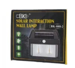 Ηλιακό Φωτιστικό LED 3W με 3 Λάμπες – Μαύρο Solar Interaction Wall Lamp BK-888-3