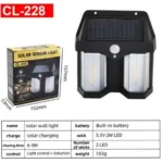 LED Ηλιακό Επαναφορτιζόμενο Επιτοίχιο Φωτιστικό 10W με Αισθητήρα Κίνησης & Ψυχρό Λευκό Φωτισμό