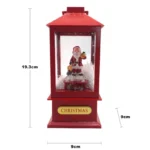 Χριστουγεννιάτικο Διακοσμητικό Φανάρι Άγιος Βασίλης με Εφέ Χιονιού