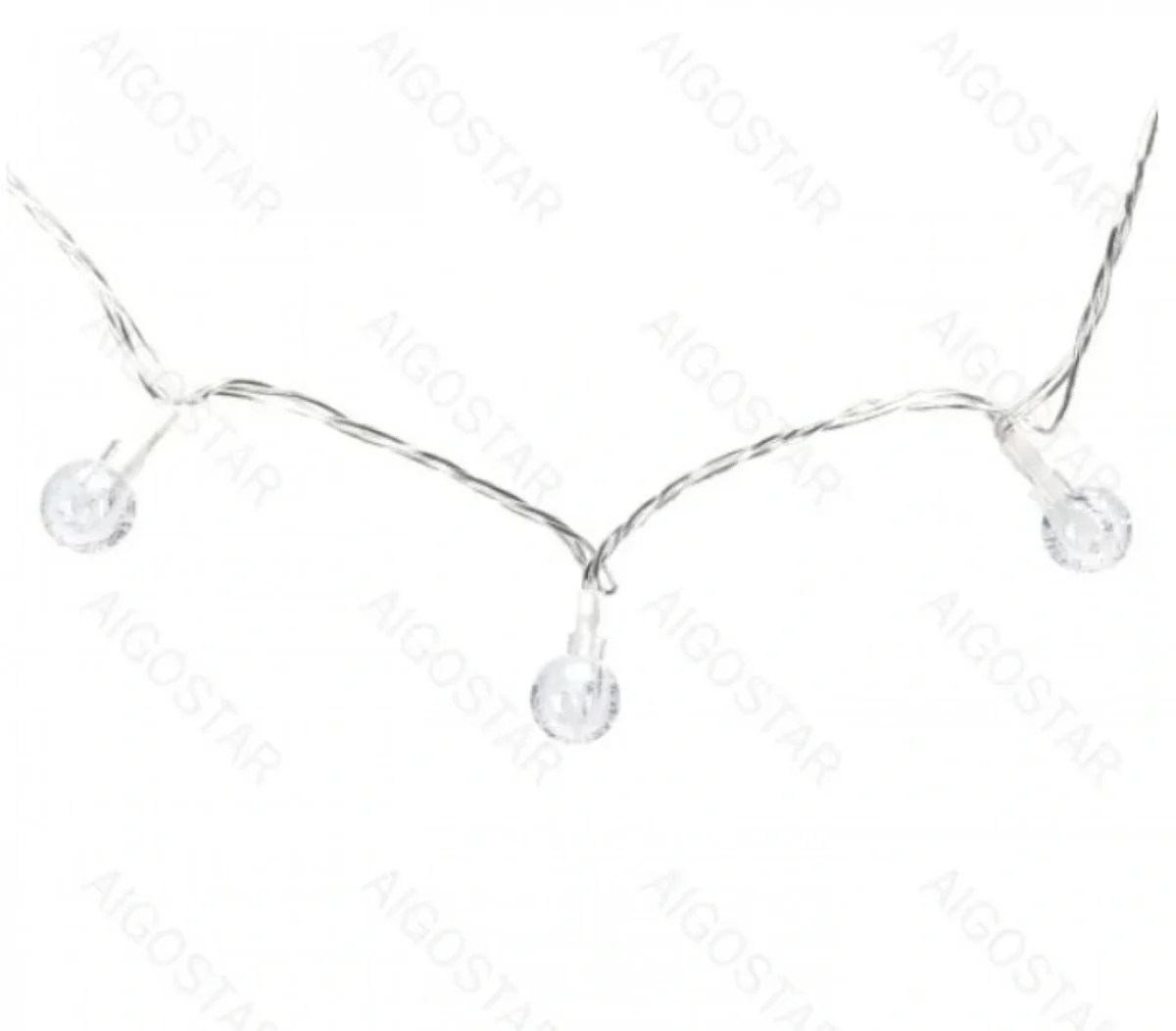 Χριστουγεννιάτικα Bubble Λαμπάκια Ρεύματος με Διάφανο Καλώδιο 5m με Πολύχρωμο Φωτισμό και 8 Προγράμματα Λειτουργίας 30073