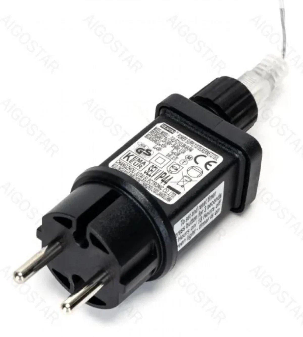 Χριστουγεννιάτικα Λαμπάκια Ρεύματος σε Σχήμα Αστεριού με Διάφανο Καλώδιο 10m με Θερμό Φωτισμό και 8 Προγράμματα Λειτουργίας 30076