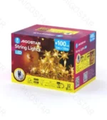 Χριστουγεννιάτικα Λαμπάκια Ρεύματος σε Σχήμα Αστεριού με Διάφανο Καλώδιο 10m με Θερμό Φωτισμό και 8 Προγράμματα Λειτουργίας 30076