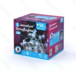 Χριστουγεννιάτικα Λαμπάκια Ρεύματος σε Σχήμα Αστεριού με Διάφανο Καλώδιο 5m με Λευκό Ψυχρό Φωτισμό και 8 Προγράμματα Λειτουργίας 30077