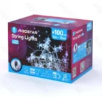 Χριστουγεννιάτικα Λαμπάκια Ρεύματος σε Σχήμα Αστεριού με Διάφανο Καλώδιο 10m με Λευκό Ψυχρό Φωτισμό και 8 Προγράμματα Λειτουργίας 30078