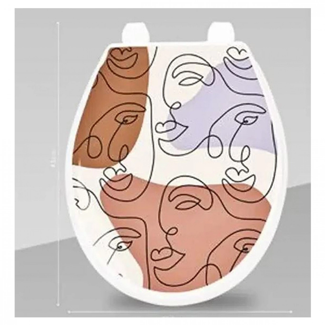 Καπάκι Λεκάνης Πλαστικό με Μοντέρνο Σχέδιο Μονοκοντυλιά Πολύχρωμη Bathlux 36.5x45cm Καπάκι Λεκάνης Πλαστικό με Μοντέρνο Σχέδιο Μονοκοντυλιά Πολύχρωμη Bathlux 36.5x45cm