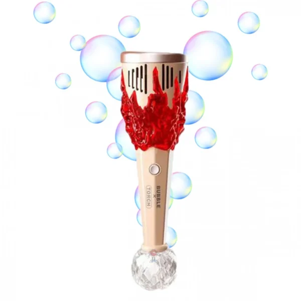 Συσκευή για Φυσαλίδες-Μπουρμπουλήθρες σε Σχήμα Πυρσού με Φως και Μουσική