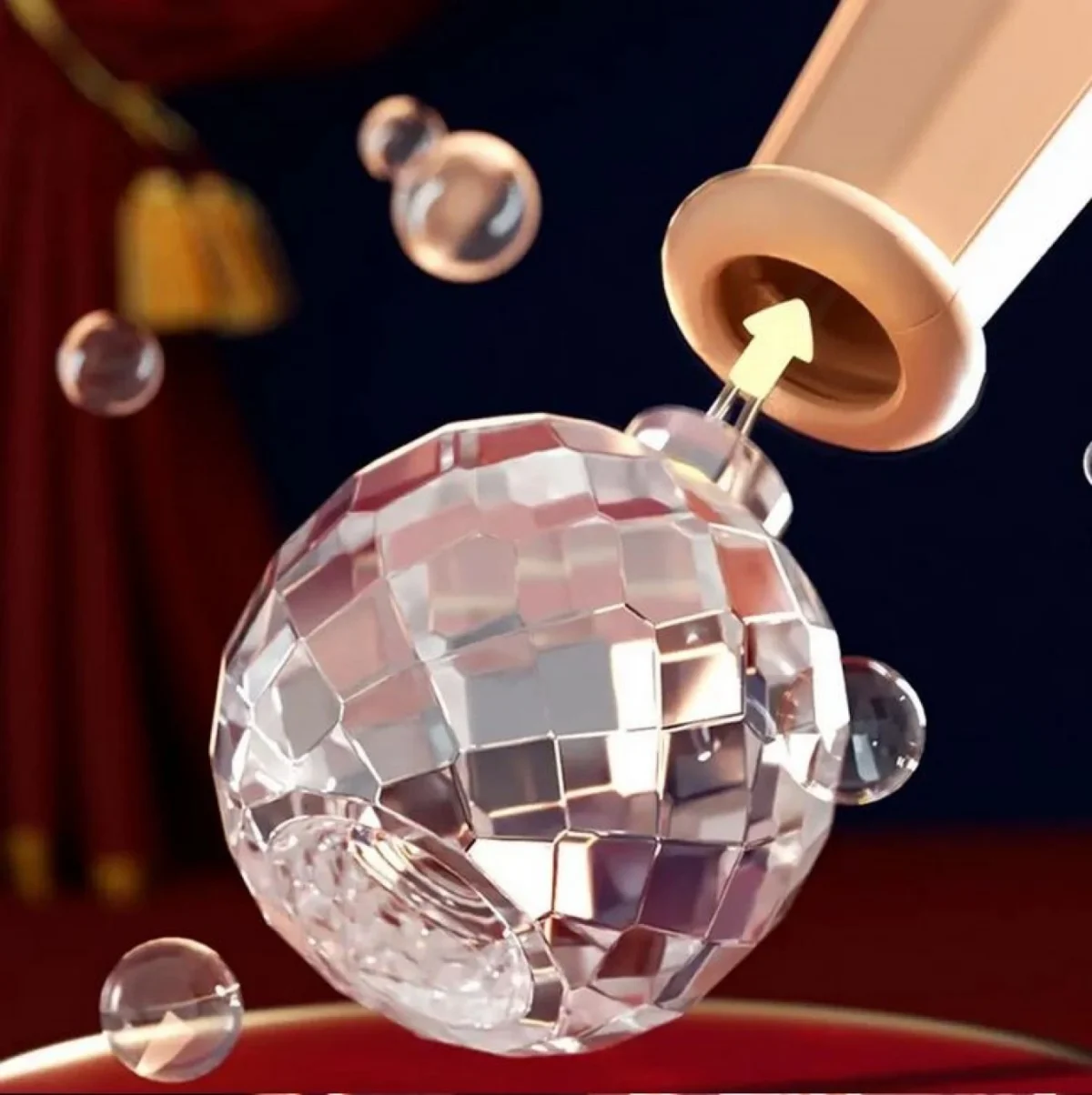 Συσκευή για Φυσαλίδες-Μπουρμπουλήθρες σε Σχήμα Πυρσού με Φως και Μουσική