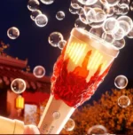 Συσκευή για Φυσαλίδες-Μπουρμπουλήθρες σε Σχήμα Πυρσού με Φως και Μουσική