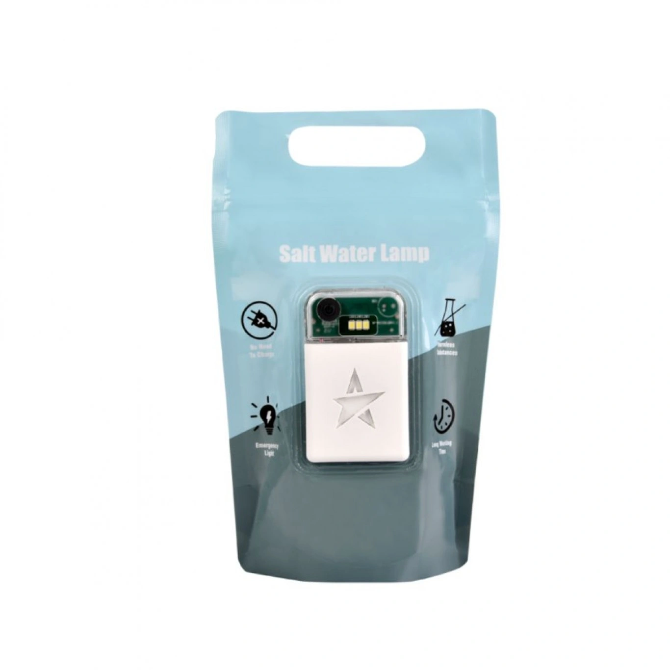 Φακός Έκτακτης Ανάγκης που Λειτουργεί με Αλμυρό Νερό με 2 Λειτουργίες Φωτισμού Φακός Έκτακτης Ανάγκης που Λειτουργεί με Αλμυρό Νερό με 2 Λειτουργίες Φωτισμού