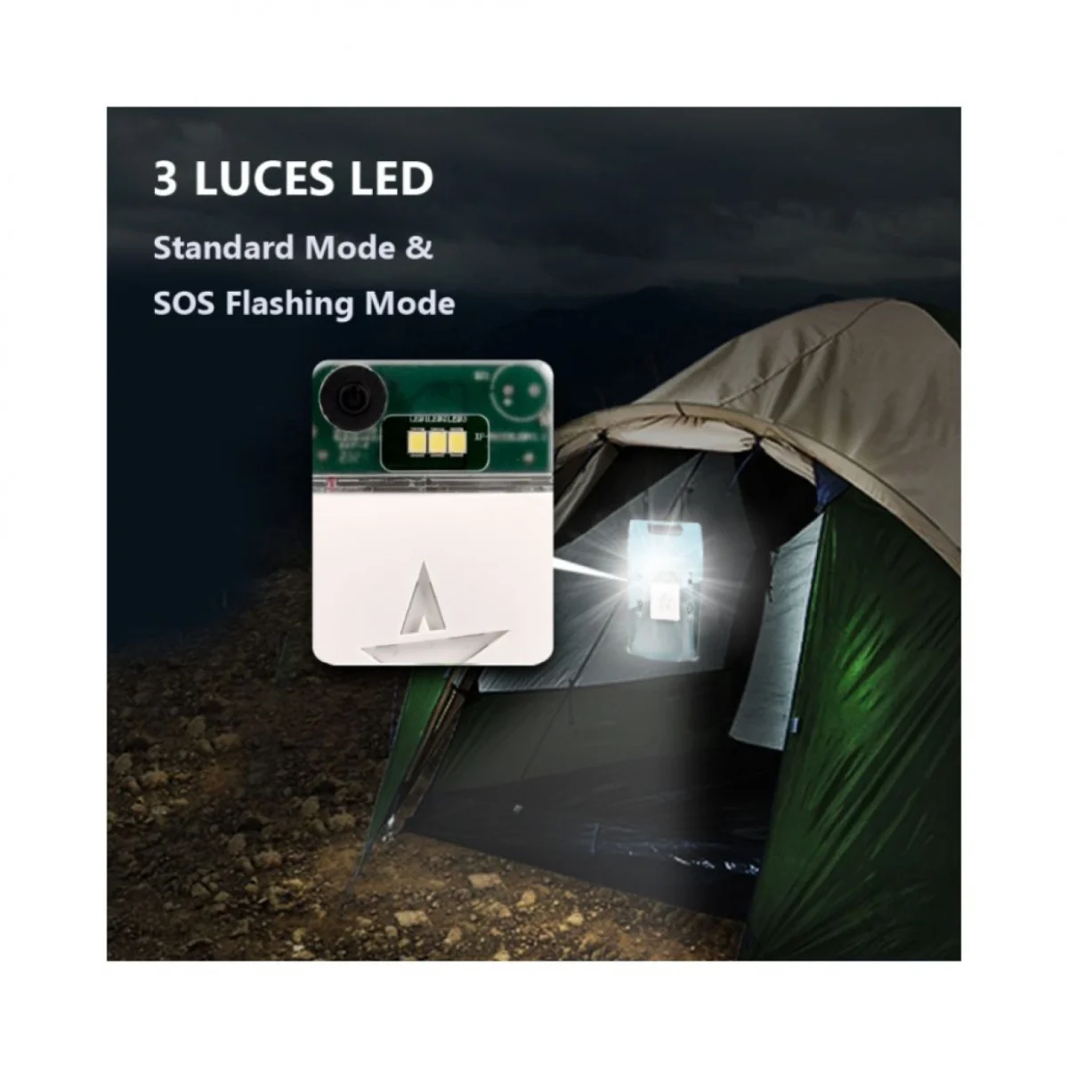 Φακός Έκτακτης Ανάγκης που Λειτουργεί με Αλμυρό Νερό με 2 Λειτουργίες Φωτισμού