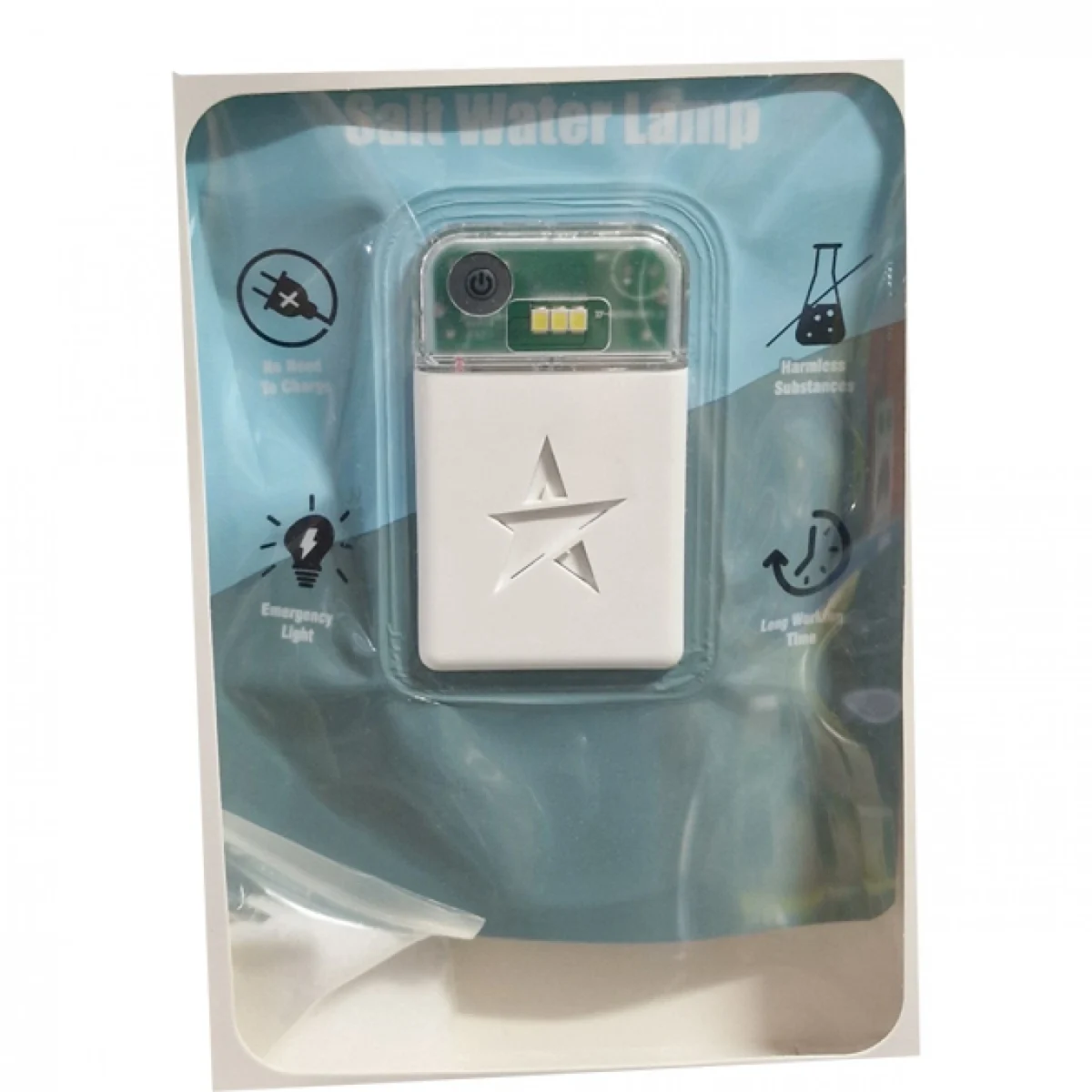 Φακός Έκτακτης Ανάγκης που Λειτουργεί με Αλμυρό Νερό με 2 Λειτουργίες Φωτισμού