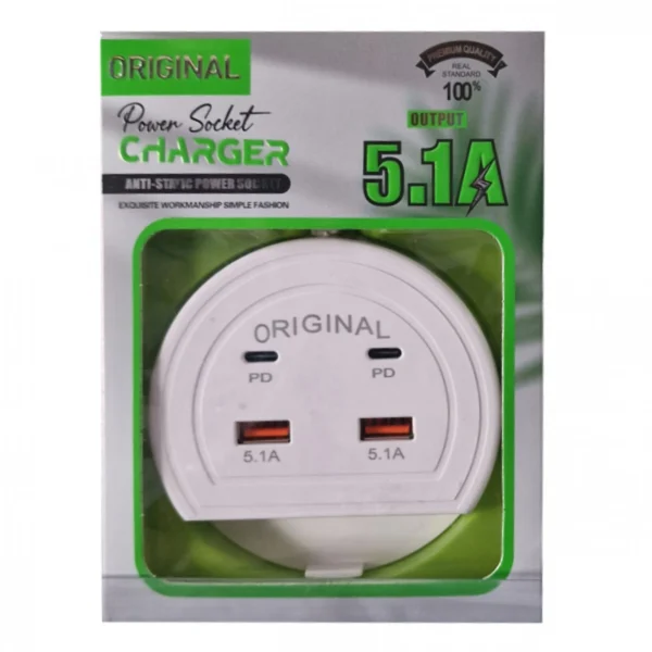 Βάση Φόρτισης με 2 Θύρες USB 5.1A και 2 Θύρες Type-C PD