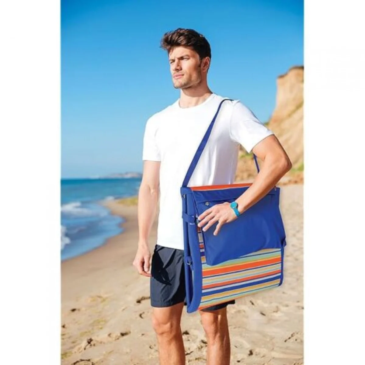 Φορητή Πτυσσόμενη Ξαπλώστρα Παραλίας 53,34x6,35cm