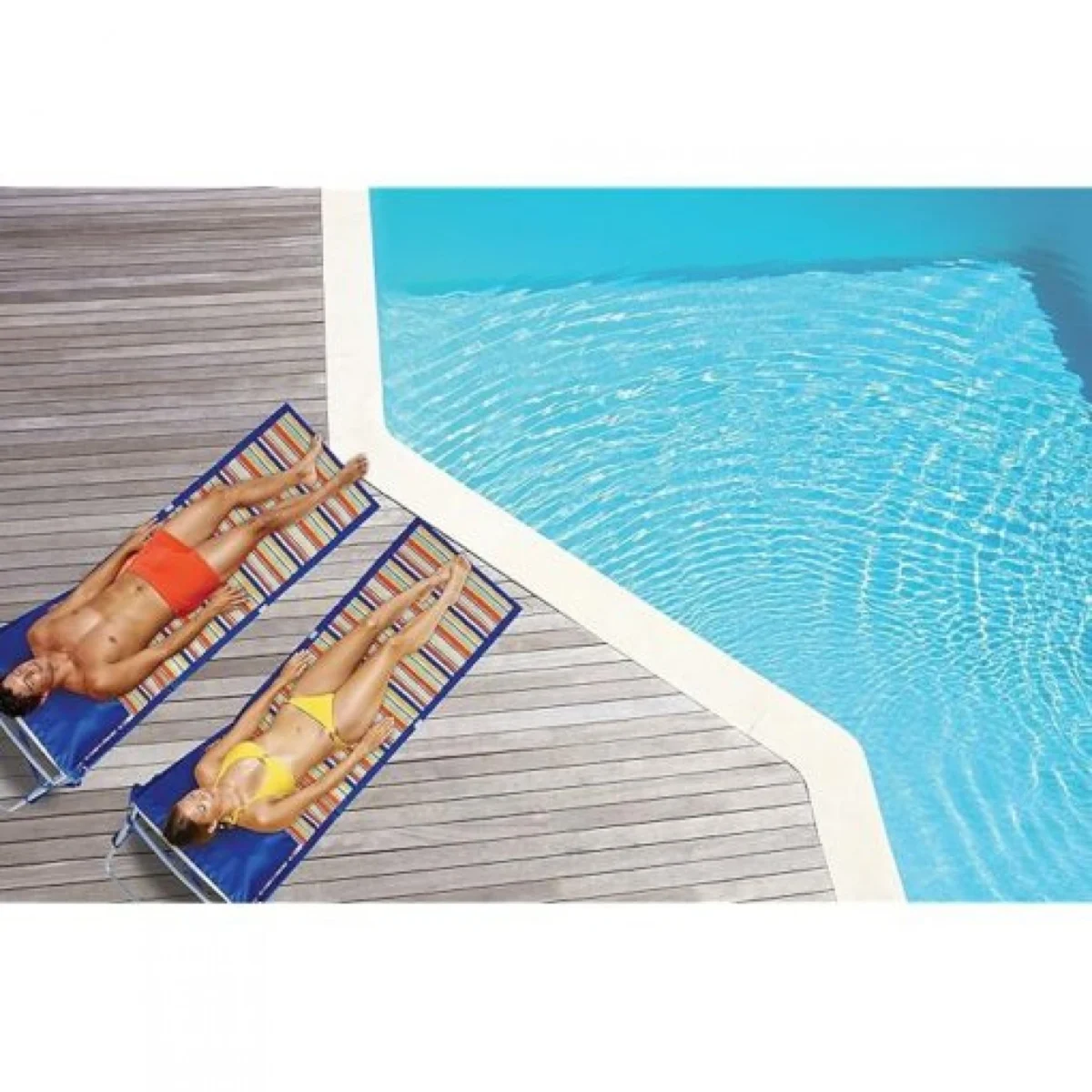 Φορητή Πτυσσόμενη Ξαπλώστρα Παραλίας 53,34x6,35cm