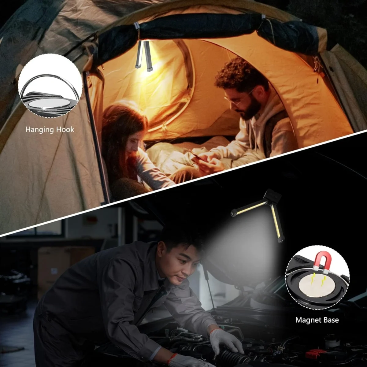 Επαναφορτιζόμενο Φωτιστικό - Φακός Εργασίας Camping A55