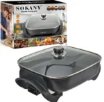 Ηλεκτρικό Αντικολλητικό Τηγάνι 1500W με Ρυθμιζόμενο Θερμοστάτη Sokany SK-2005