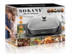 Ηλεκτρικό Αντικολλητικό Τηγάνι 1500W με Ρυθμιζόμενο Θερμοστάτη Sokany SK-2005